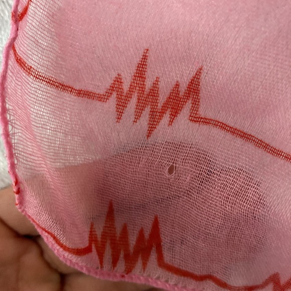 Lifeline pink and red hearts sheer scarf - Picture 14 of 17